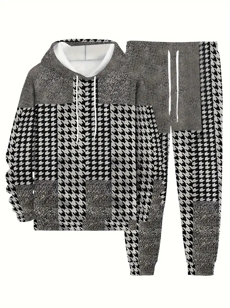 Street Fashion Winter - ชุดเสื้อฮู้ดผู้ชายลายพิมพ์ 3D สไตล์ใหม่สำหรับฤดูใบไม้ร่วง/ฤดูหนาว 2026 แฟชั่นลำลองแนวสตรีท สวมใส่สบาย
