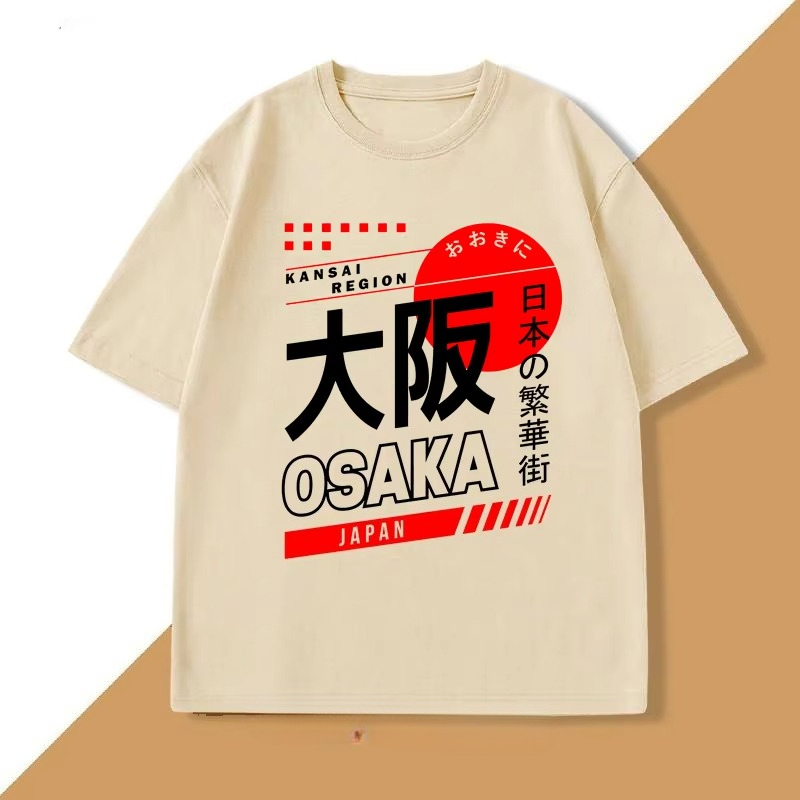 Street Fashion Osaka - สไตล์ญี่ปุ่นเสื้อยืดโอซาก้าวินเทจสตรีทแวร์กราฟิกเสื้อยืดผ้าฝ้ายแขนสั้นฮาราจูกุเสื้อยืดเสื้อผ้าผู้หญิงเสื้อท่อนบน