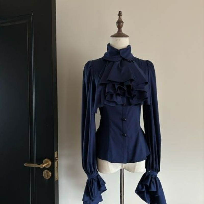 Japanese Street Fashion Female - เสื้อเชิ้ตแขนยาวสไตล์ญี่ปุ่นผู้หญิงแฟชั่นเกาหลีฤดูใบไม้ผลิการออกแบบย้อนยุคเสื้อผู้หญิงเสื้อเชิ้ตแขนยาวลำลอง