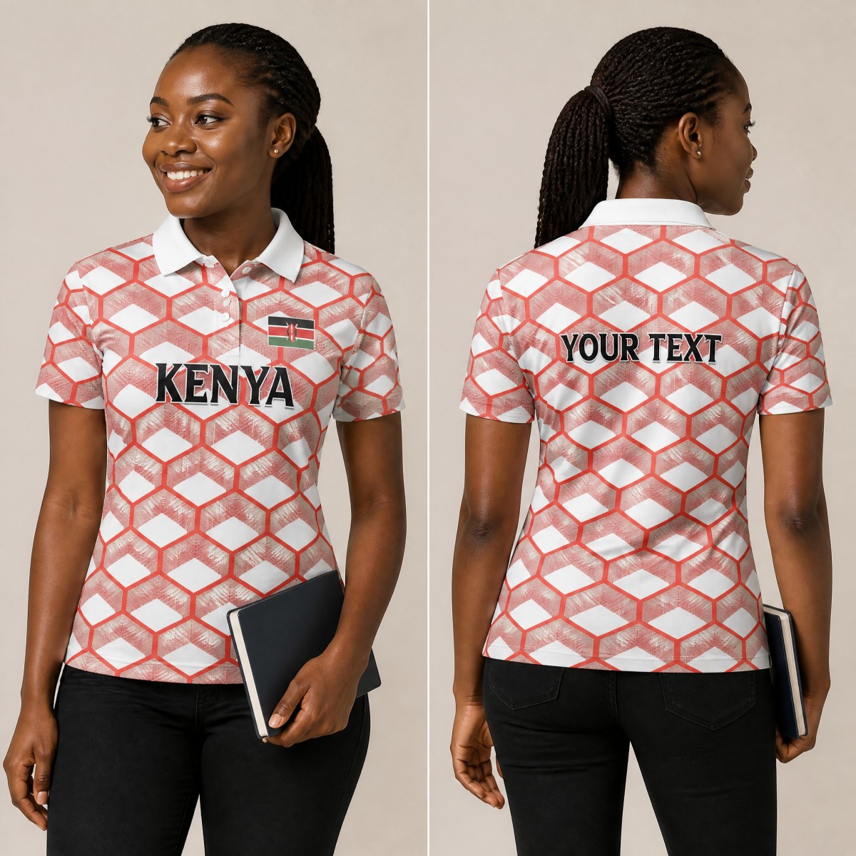 Street Fashion Kenya - เสื้อโปโลผู้หญิงลายธงชาติเคนยาสำหรับฤดูร้อน, เสื้อยืดคอปกแขนสั้น, เสื้อกีฬาลำลอง, สไตล์สตรีทแฟชั่น
