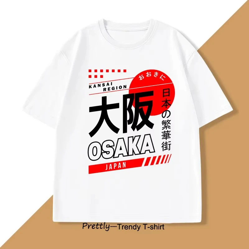 Street Fashion Osaka - สไตล์ญี่ปุ่นโอซาก้าเสื้อยืดแฟชั่นวินเทจ Street สวมกราฟิกแขนสั้น Harajuku เสื้อยืดผู้หญิงเสื้อผ้า Top