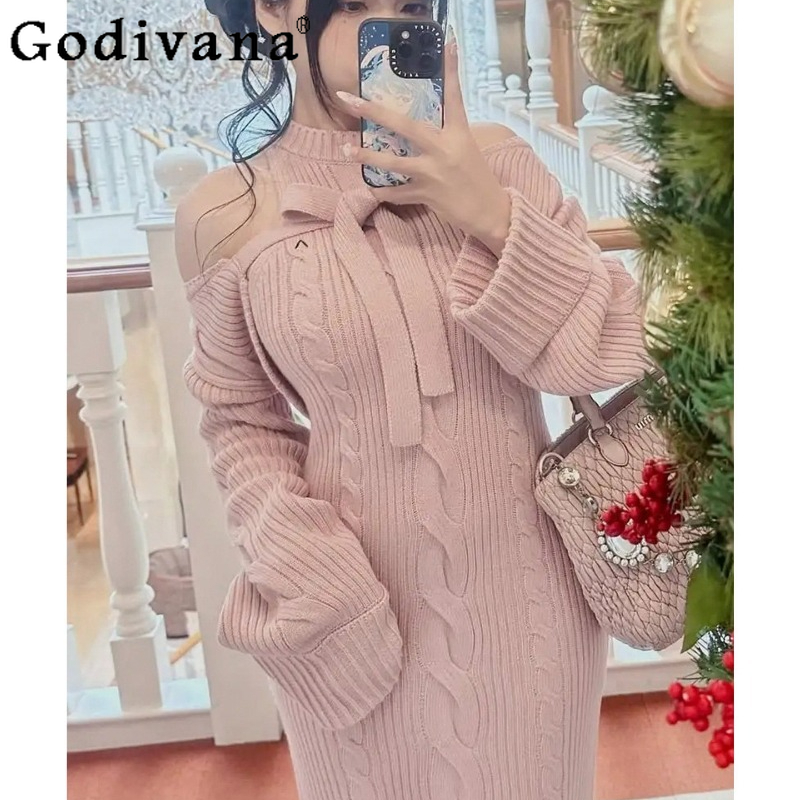 เดรสไหมพรมผูกโบว์สไตล์ญี่ปุ่นส - Japanese Street Fashion Female บทวิจารณ์และราคา