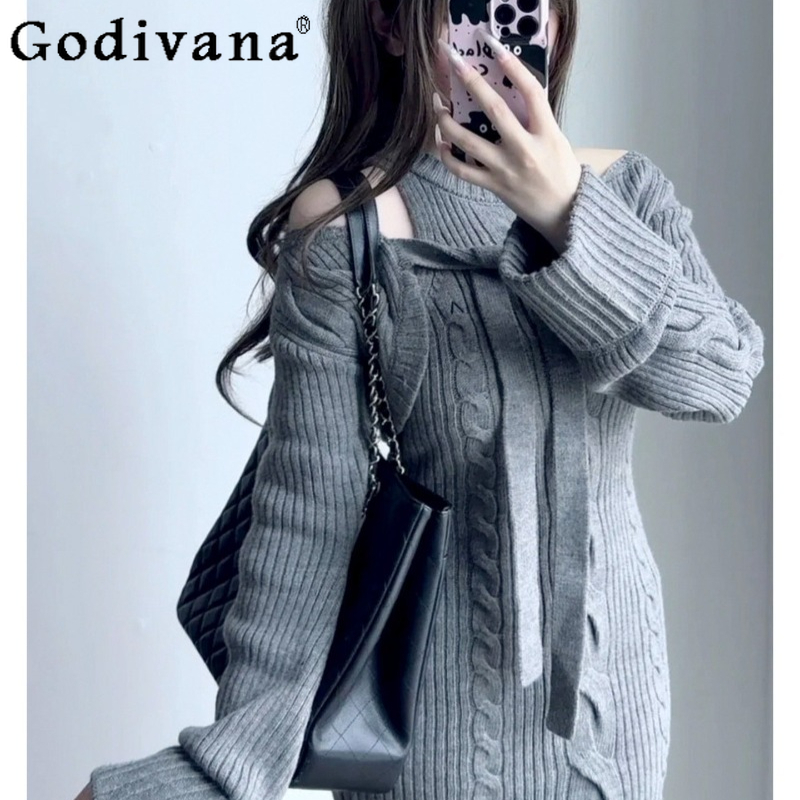 เดรสไหมพรมผูกโบว์สไตล์ญี่ปุ่นส - Japanese Street Fashion Female บทวิจารณ์และราคา