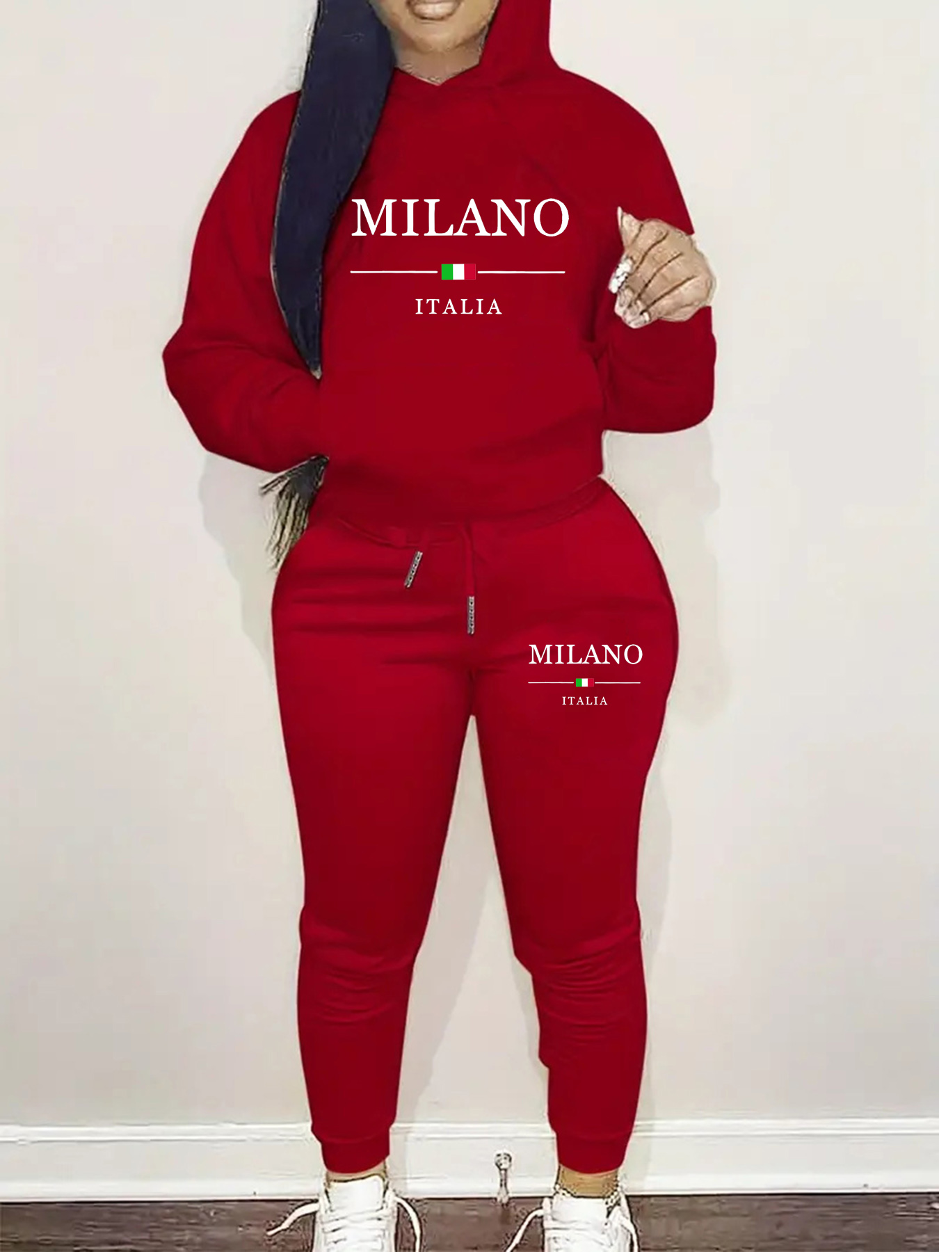 ชุดเสื้อฮู้ดมีฮู้ดพิมพ์ลาย MIL - Street Fashion Milano บทวิจารณ์และราคา