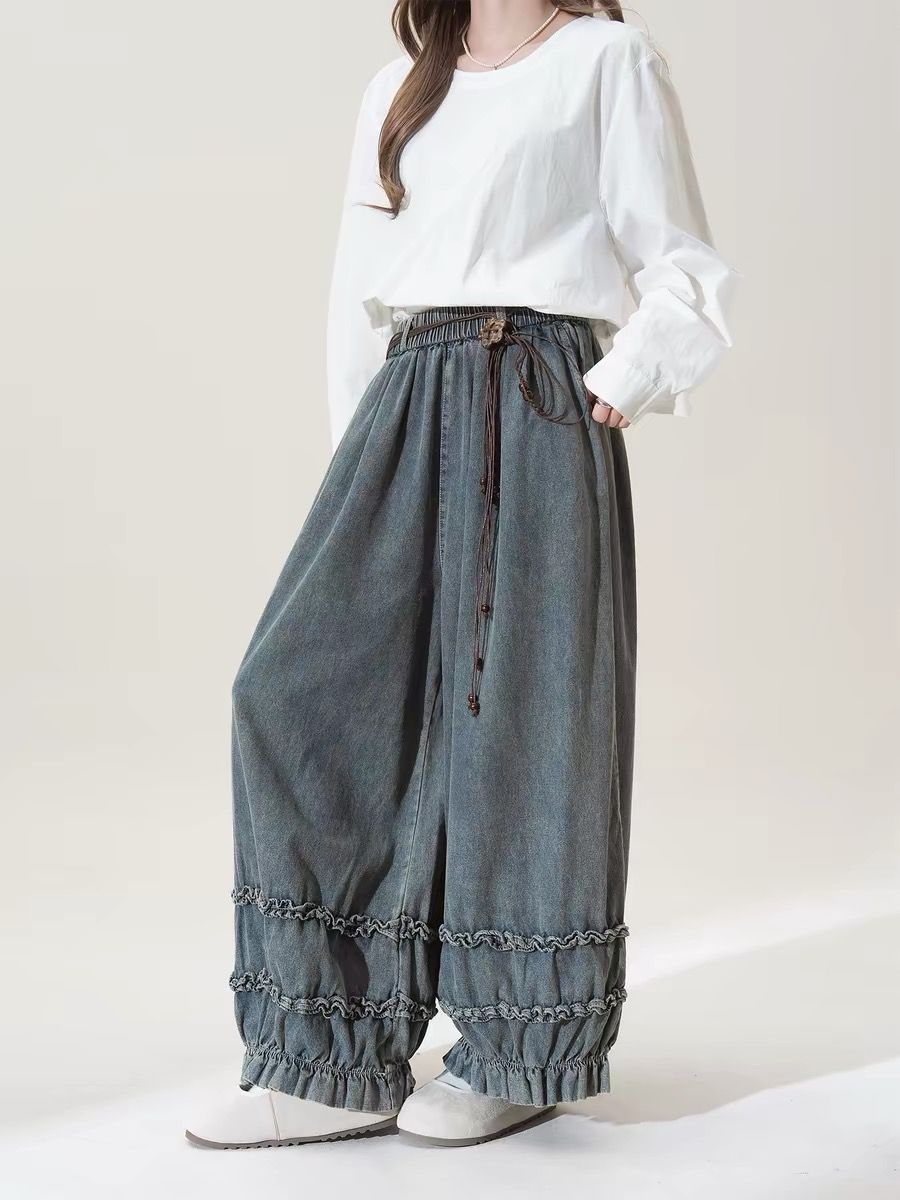 กางเกงผู้หญิงสไตล์ญี่ปุ่นย้อนย - Japanese Street Fashion Female บทวิจารณ์และราคา