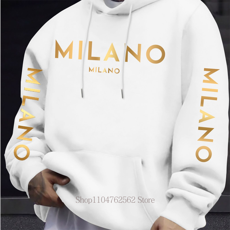 เสื้อฮู้ดพิมพ์ลายตัวอักษร Mila - Street Fashion Milano บทวิจารณ์และราคา