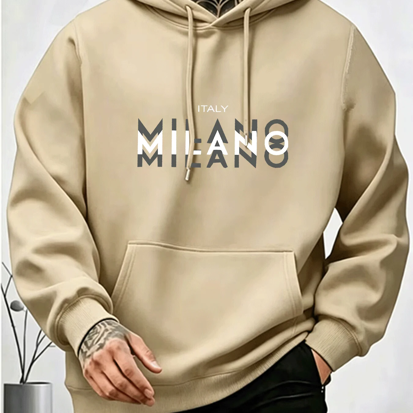 เสื้อฮู้ดพิมพ์ลายตัวอักษร MILA - Street Fashion Milano บทวิจารณ์และราคา