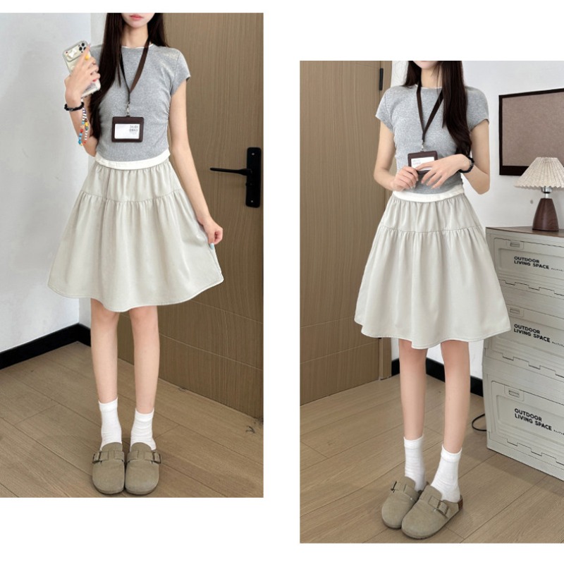 กระโปรงทรงเอเอวสูงสไตล์ญี่ปุ่น - Japanese Street Fashion Female บทวิจารณ์และราคา
