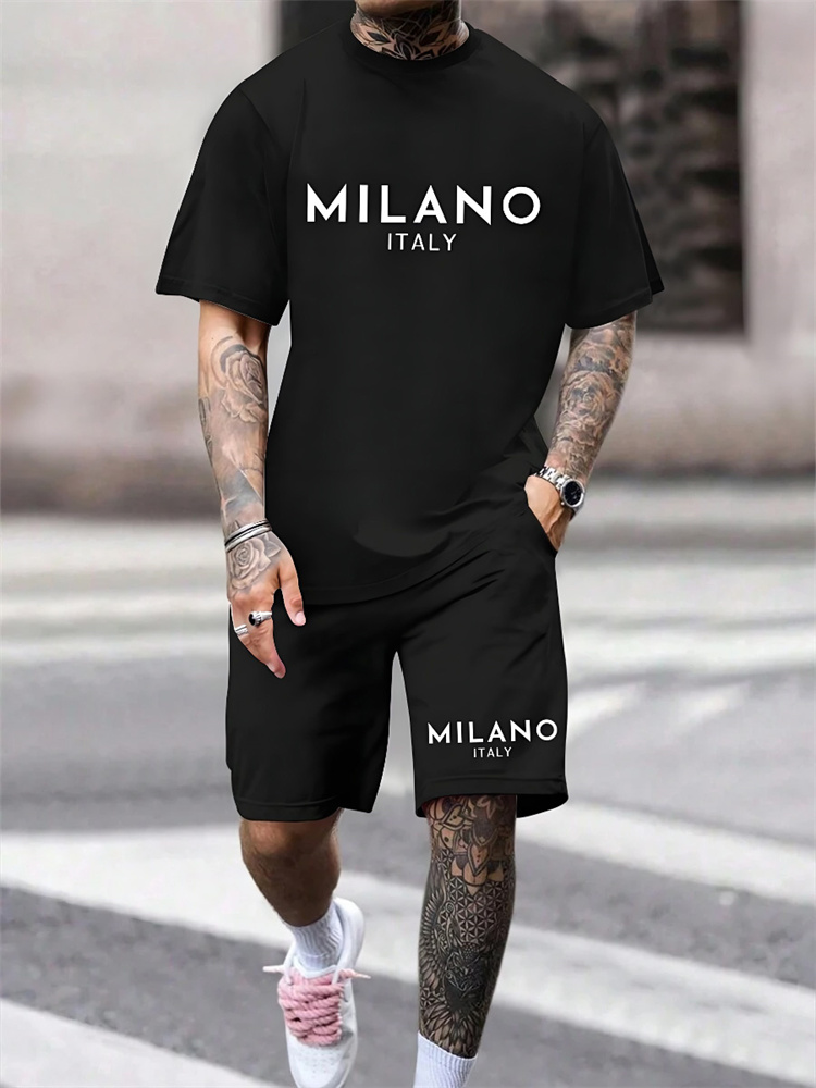 2 ชิ้น Milano พิมพ์ผู้ชายชุดฤด - Street Fashion Milano บทวิจารณ์และราคา